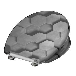 Schütte GREY HEXAGONS| Duroplast, Soft Close vyobraziť