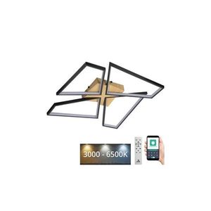 LED Stmievateľné stropné svietidlo LED/115W/230V 3000-6500K hnedá/čierna + DO vyobraziť