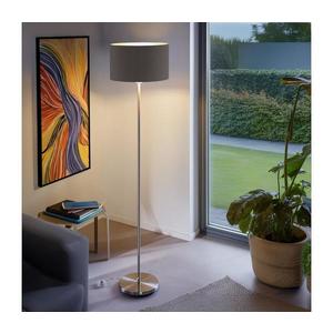 Eglo - LED Stojacia lampa TUNJA 1xE27/60W/230V matný chróm/taupe vyobraziť