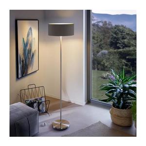 Eglo - Stojacia lampa TUNJA 1xE27/60W/230V matný chróm/hnedá vyobraziť