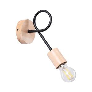 SL.1476 - Nástenná lampa EMBER 1xE27/15W/230V čierna/béžová/buk vyobraziť