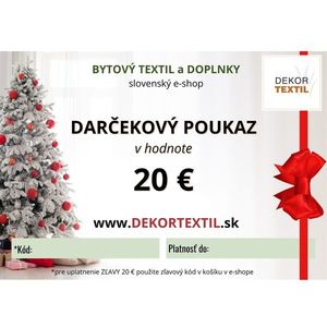 Darčekový poukaz ELEKTRONICKÝ v hodnote 20 € vyobraziť