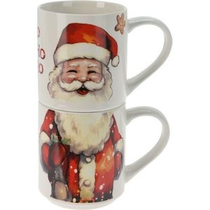 2-dielna sada hrnčekov Santa, 265 ml, porcelán vyobraziť