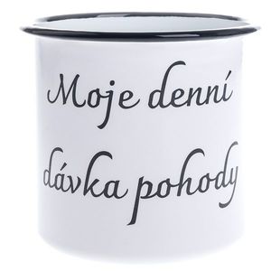 Smaltovaný hrnček "Moje denní dávka pohody", 1 l vyobraziť