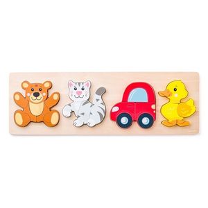 Woody Puzzle Baby na doske, 4 motívy vyobraziť