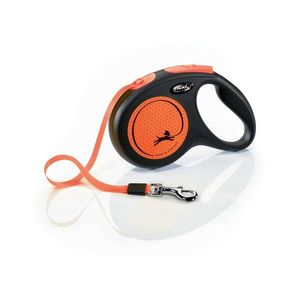 Samonavíjacie vodítko Flexi New Neon M, 5 m, 25kg, oranžová vyobraziť