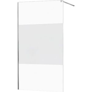 MEXEN/S - KIOTO Sprchová zástena WALK-IN 120x200 cm 8 mm, chróm, Transparent / matné sklo 800-120-101-01-35 vyobraziť