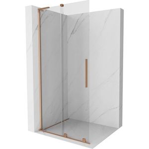 MEXEN/S - Velar L Sprchová zástena posuvná Walk-in 100 x 200 cm, transparent 8 mm, meď kartáčovaná 871-100-003-03-65 vyobraziť