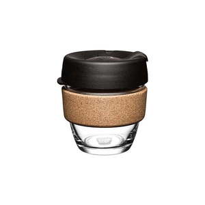 Čierny/hnedý cestovný hrnček 227 ml Brew Cork Black S – KeepCup vyobraziť