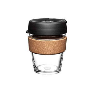 Čierny/hnedý cestovný hrnček 340 ml Brew Cork Black M – KeepCup vyobraziť