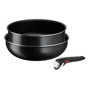 Hliníková súprava riadu 3 ks Ingenio Easy Cook & Clean Black - Tefal vyobraziť