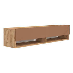 TV stolík v dekore borovice v tehlovo-prírodnej farbe 140x29x32 cm – Kalune Design vyobraziť