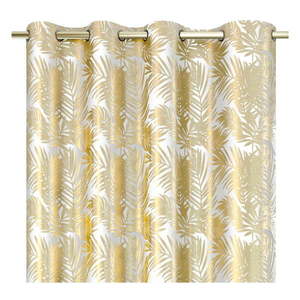 Biely/v zlatej farbe zamatový dimout záves 140x245 cm Golden Leaves – AmeliaHome vyobraziť