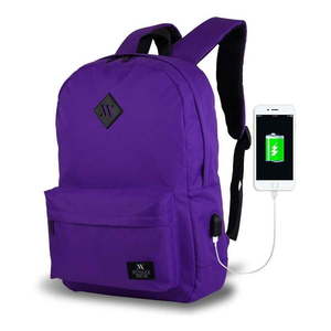 Fialový batoh s USB portom My Valice SPECTA Smart Bag vyobraziť