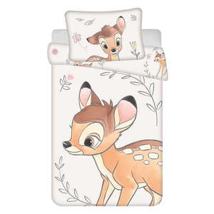 Bavlnené detské obliečky do postieľky 100x135 cm Bambi "Beige" – Jerry Fabrics vyobraziť