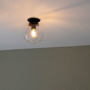 Stropná lampa v štýle art deco čierna - Pallon vyobraziť