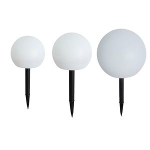 Set van 3 buiten vloerlampen wit incl. LED solar IP44 - Ludger vyobraziť