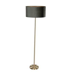 Vloerlamp messing met ovale velours kap groen 50cm - Simplo vyobraziť