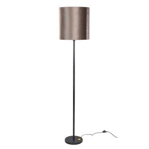 Vloerlamp zwart met velours kap bruin 40cm - Simplo vyobraziť