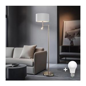 Eglo - LED Stojacia lampa TUNJA 1xE27/60W/230V + LED/2, 1W pr. 38 cm chróm/biela vyobraziť