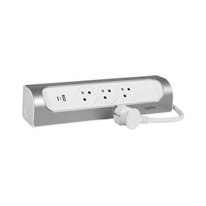 LEGRAND Legrand 049406 - Predlžovací kábel 3Z Typ E + USB-A + USB-C 1m strieborná/biela vyobraziť