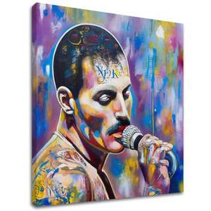 Obraz Freddie Mercury - Legenda pod reflektormi | 100% originál domaľovaný akrylom vyobraziť