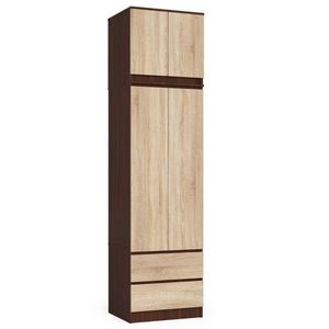 Šatníková skriňa s nástavcom Star 60 cm wenge/dub sonoma vyobraziť