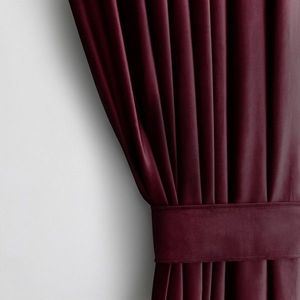 Závěs Amelia Home Velvet s řasící páskou vínově červený vyobraziť