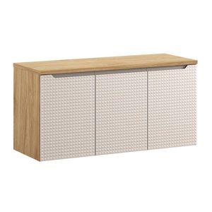 Závěsná skříňka pod umyvadlo Luxor Beige I s deskou 120 cm béžová/dub olejovaný vyobraziť