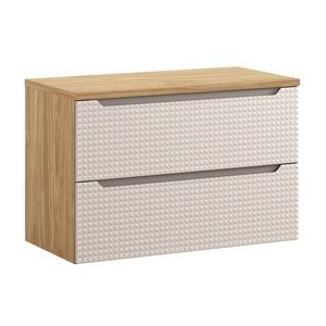 Závěsná skříňka pod umyvadlo Luxor Beige I s deskou 90 cm béžová/dub olejovaný vyobraziť