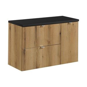 Závěsná skříňka pod umyvadlo Nova Oak 90 cm černá/dub coast evoke vyobraziť