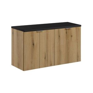 Závěsná skříňka pod umyvadlo Nova Oak s deskou 100 cm černá/dub evoke vyobraziť