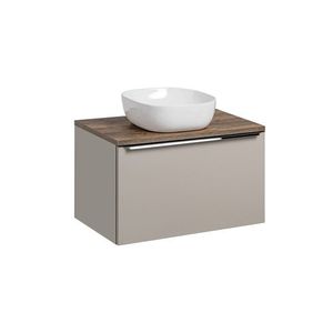 Závěsná skříňka Santa Fe s deskou a umyvadlem 80 cm taupe/dub santa fe vintage vyobraziť