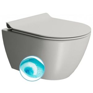 GSI - PURA závesná WC misa, Swirlflush, 36x50cm, cenere dual-mat 881617 vyobraziť