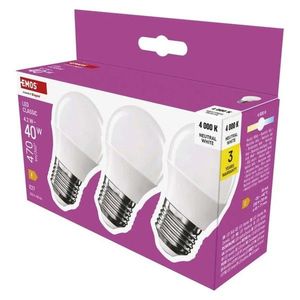 EMOS ZQ6E23.3 LED ZIAROVKA CLASSIC MINI GLOBE / E27 / 4, 2 W (40 W) / 470 LM / NEUTRALNA BIELA vyobraziť