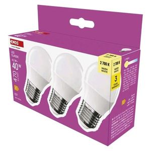 EMOS ZQ6E21.3 LED ZIAROVKA CLASSIC MINI GLOBE / E27 / 4, 2 W (40 W) / 470 LM / TEPLA BIELA vyobraziť