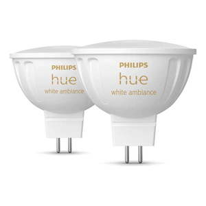 Žiarovky v súprave 2 ks GU 5, 3, 5 W White ambiance – Philips Hue vyobraziť