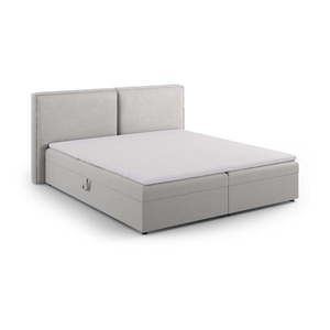 Svetlosivá boxspring posteľ s úložným priestorom 140x200 cm Arendal – Cosmopolitan Design vyobraziť