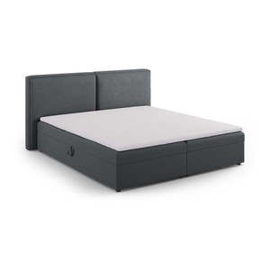 Tmavosivá boxspring posteľ s úložným priestorom 180x200 cm Arendal – Cosmopolitan Design vyobraziť