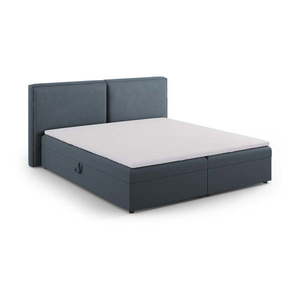 Modrá boxspring posteľ s úložným priestorom 160x200 cm Arendal – Cosmopolitan Design vyobraziť