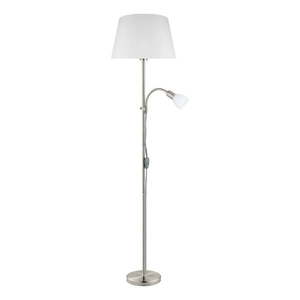 Sivá stojacia lampa so skleneným tienidlom/s textilným tienidlom (výška 170 cm) CONESA – EGLO vyobraziť