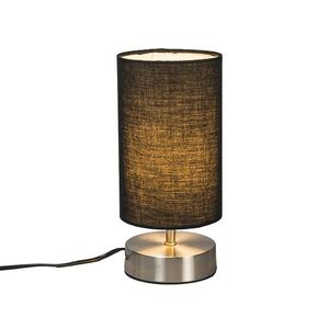 Moderná stolná lampa čierna s oceľou - Milo 2 vyobraziť