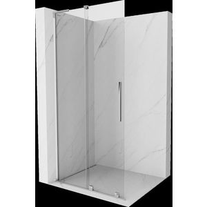 MEXEN/S - Velar L Sprchová zástena posuvná Walk-in 90 x 200 cm, transparent 8 mm, chróm 871-090-003-03-01 vyobraziť