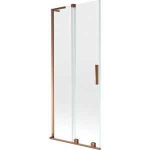MEXEN/S - Velar L dvojkrídlová posuvná vaňová zástena 80 x 150 cm, transparent, ružové zlato 896-080-003-01-60 vyobraziť