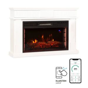 Klarstein Bern Smart, elektrický krb, 1000/2000 W, LED plameň, 18-27 °C, týždenný časovač, biely vyobraziť