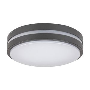 Rabalux Antracitové stropné/nástenné LED svietidlo Hamburg okrúhle 200mm 10W IP44 8847 vyobraziť