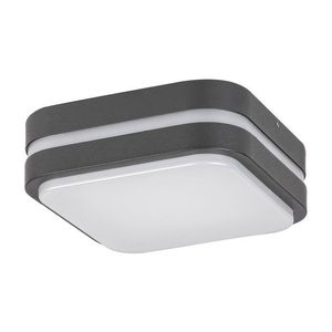 Rabalux Antracitové stropné/nástenné LED svietidlo Hamburg štvorcové 200x200mm 10W IP44 8849 vyobraziť