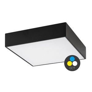 Rabalux Čierne stropné LED svietidlo Tartu štvorcové 175x175mm 18W IP44 CCT R7899 vyobraziť