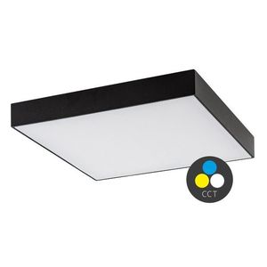 Rabalux Čierne stropné LED svietidlo Tartu štvorcové 300x300mm 24W IP44 CCT R7900 vyobraziť