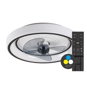 Rabalux Čierne stropné LED svietidlo s ventilátorom Horacio 470mm 67W CCT s DO 71009 vyobraziť